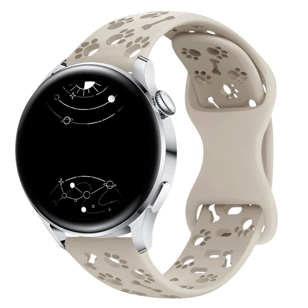 Acervus Engraved Dog Paw Silicone Galaxy Band - Astra Straps