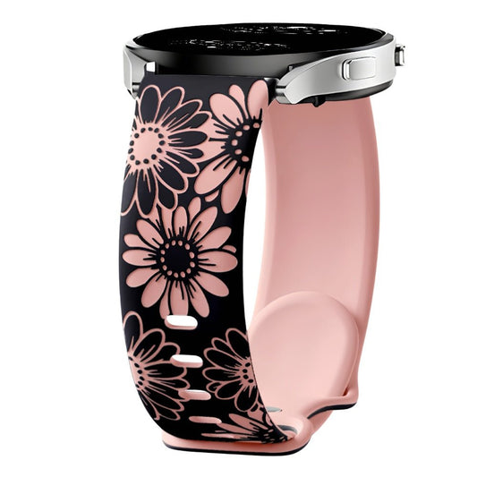 Asper Engraved Flower Silicone Galaxy Band - Astra Straps