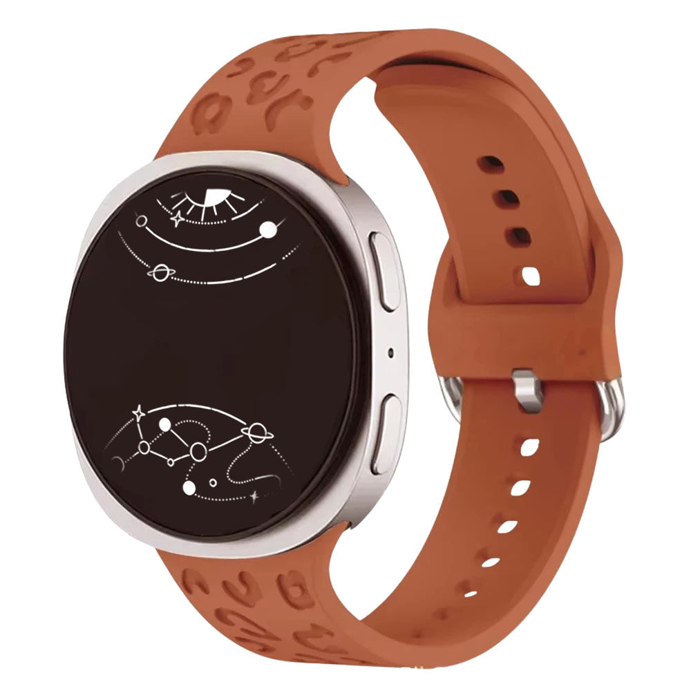 Diruo Engraved Leopard Silicone Band For Galaxy Watch 8 - Astra Straps