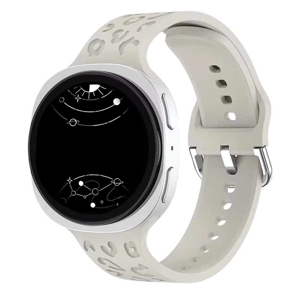 Diruo Engraved Leopard Silicone Band For Galaxy Watch 8 - Astra Straps