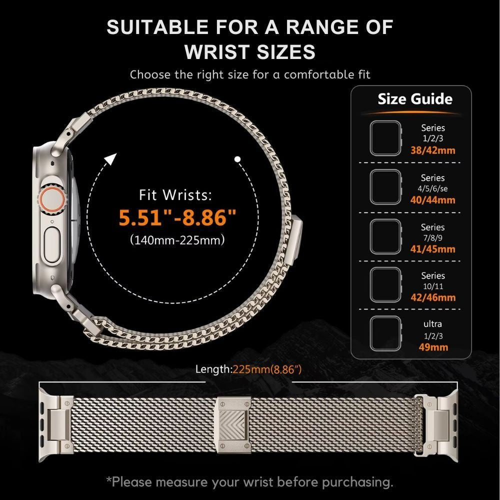 Fidens Stainless Steel Magnetic Mesh Band - Astra Straps
