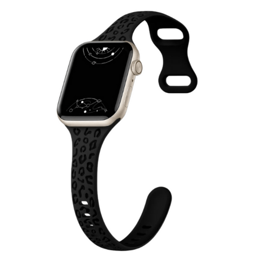 Gratus Leopard Engraved Slim Silicone Band