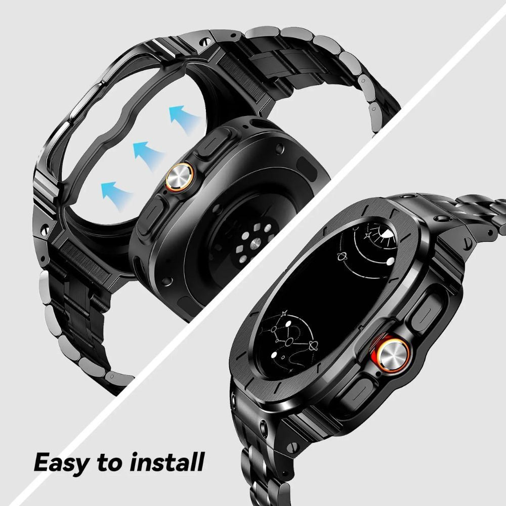 Laudo Stainless Steel Band With Case for Galaxy Watch Ultran - Astra Straps