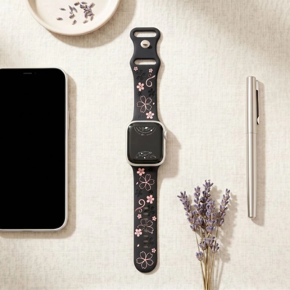 Vae Flower Engraved Silicone Band - Astra Straps
