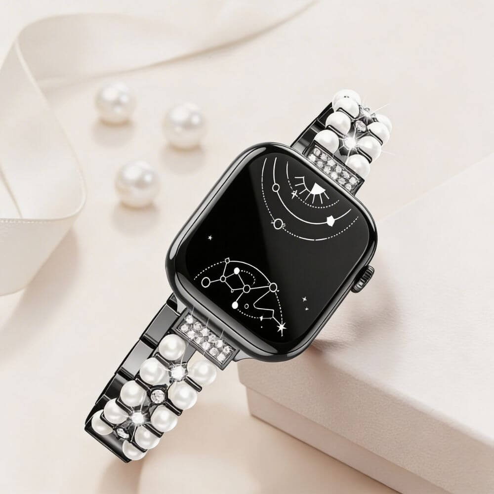 Venusta Stainless Steel Pearl Band - Astra Straps